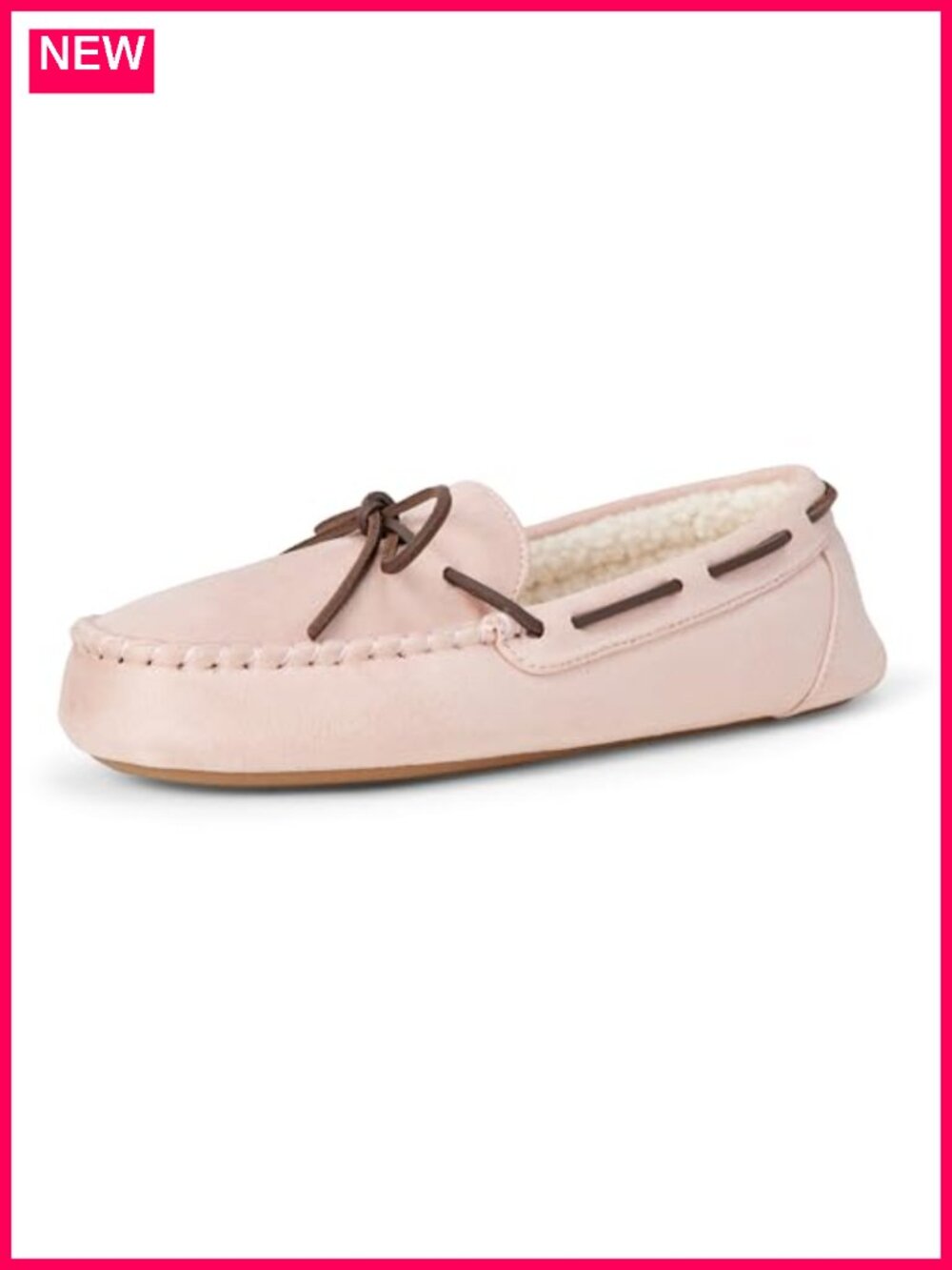 Microsuede Mocc Faux Shearling Lined House Shoes